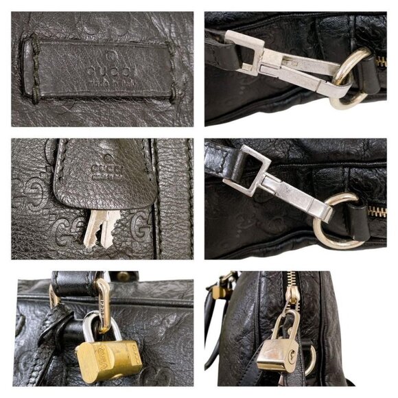 Authentic Gucci GG Guccissima Business Bag Briefcase Crossbody Messenger Mens - Picture 13 of 13